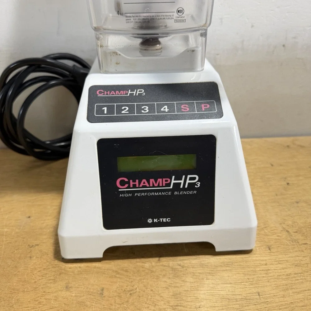 K-Tec Champ HP3 Blender ES-3 White Commercial 1500W High Performance Tested